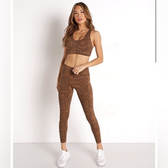 Varley Pants - Varley Luna Burnt Snake Leggings